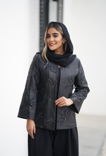 مانتو ژاکارد سنگدوزی سنجاقک